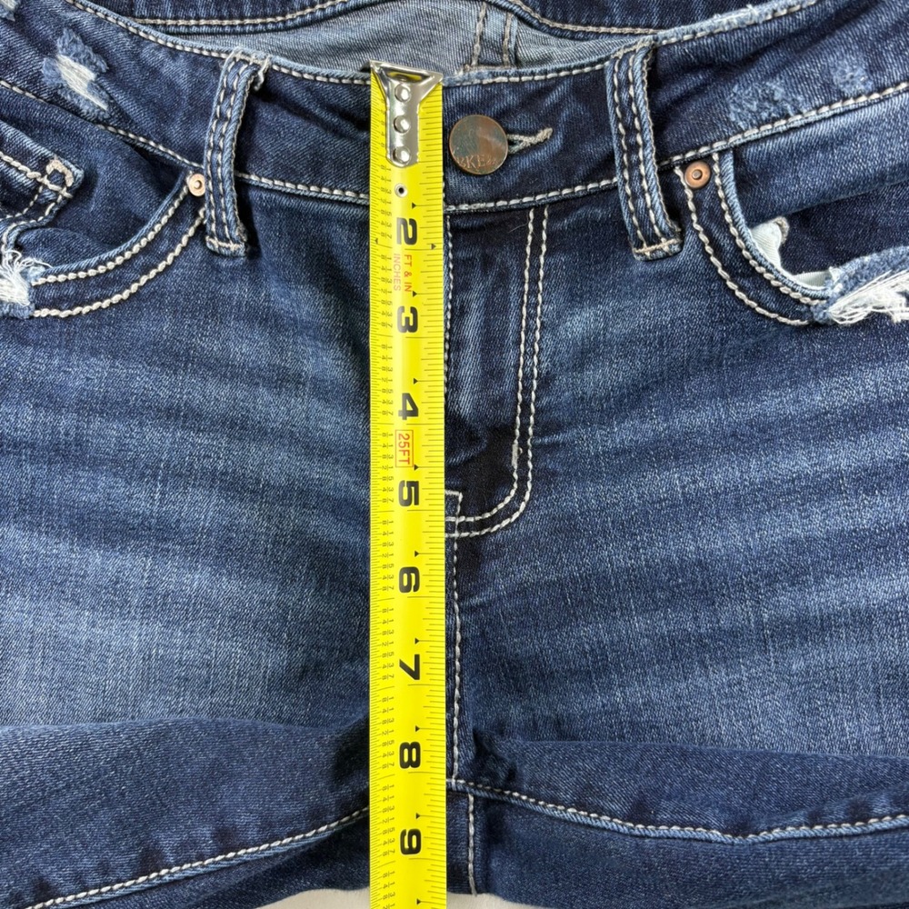 BKE Stella Ankle Skinny Jeans Womens 30 Dark Wash Low Rise Distressed ABK1541A - Picture 7 of 12